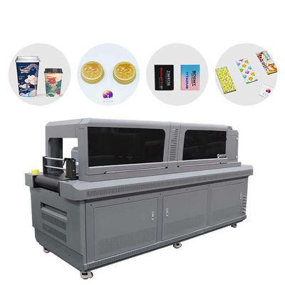 এসি 220V / 50Hz / 60HZ পাওয়ার সাপ্লাই LED UV ল্যাম্প শুকানোর সিস্টেম এবং 800 কেজি সরঞ্জাম N.W সঙ্গে একক পাস ইউভি প্রিন্টার